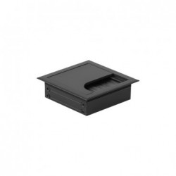 Cable Outlet, 80x80mm, Black